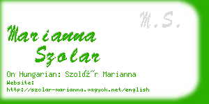 marianna szolar business card